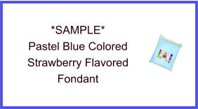 Pastel Blue Strawberry Fondant Sample
