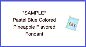 Pastel Blue Pineapple Fondant Sample
