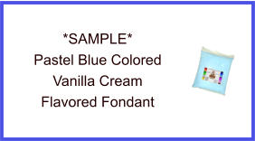 Pastel Blue Vanilla Fondant Sample