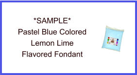 Pastel Blue Lemon Lime Fondant Sample
