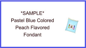Pastel Blue Peach Fondant Sample