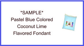 Pastel Blue Coconut Lime Fondant Sample