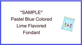 Pastel Blue Lime Fondant Sample