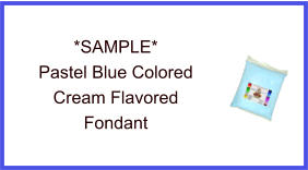 Pastel Blue Cream Fondant Sample