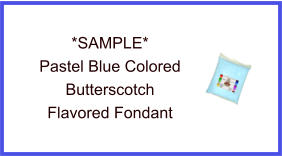 Pastel Blue Butterscotch Fondant Sample