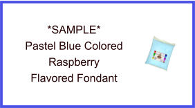 Pastel Blue Raspberry Fondant Sample