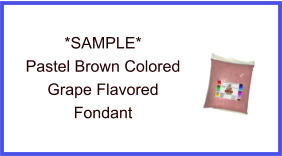 Pastel Brown Grape Fondant Sample