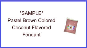 Pastel Brown Coconut Fondant Sample