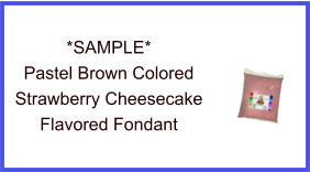 Pastel Brown Strawberry Cheesecake Fondant Sample