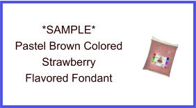 Pastel Brown Strawberry Fondant Sample
