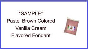 Pastel Brown Vanilla Cream Fondant Sample