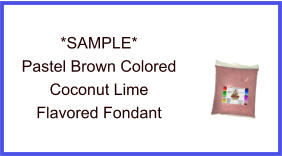 Pastel Brown Coconut Lime Fondant Sample