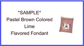 Pastel Brown Lime Fondant Sample