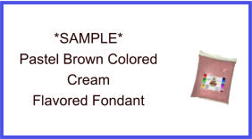 Pastel Brown Cream Fondant Sample