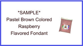 Pastel Brown Raspberry Fondant Sample