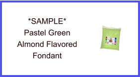 Pastel Green Almond Fondant Sample
