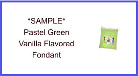 Pastel Green Vanilla Fondant Sample