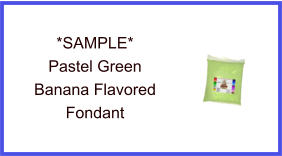 Pastel Green Banana Fondant Sample