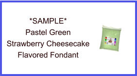 Pastel Green Strawberry Cheesecake Fondant Sample