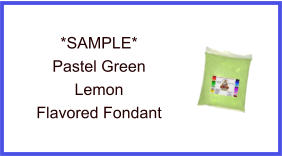 Pastel Green Lemon Fondant Sample