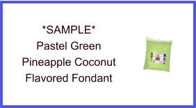 Pastel Green Pineapple Coconut Fondant Sample
