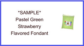 Pastel Green Strawberry Fondant Sample