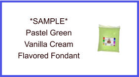 Pastel Green Vanilla Fondant Sample
