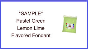 Pastel Green Lemon Lime Fondant Sample