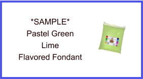 Pastel Green Lime Fondant Sample