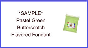 Pastel Green Butterscotch Fondant Sample