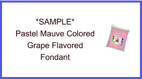 Pastel Mauve Grape Fondant Sample