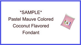Pastel Mauve Coconut Fondant Sample