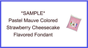 Pastel Mauve Strawberry Cheesecake Fondant Sample