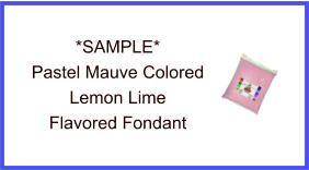 Pastel Mauve Lemon Lime Fondant Sample