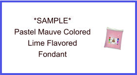 Pastel Mauve Lime Fondant Sample