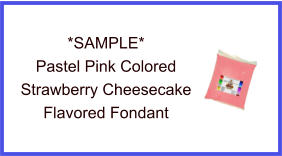 Pastel Pink Strawberry Cheesecake Fondant Sample