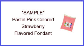Pastel Pink Strawberry Fondant Sample