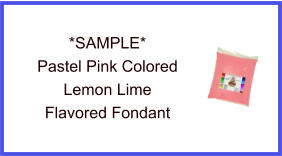 Pastel Pink Lemon Lime Fondant Sample