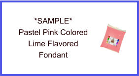 Pastel Pink Lime Fondant Sample