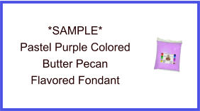 Pastel Purple Butter Pecan Fondant Sample