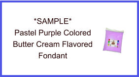 Pastel Purple Butter Cream Fondant Sample