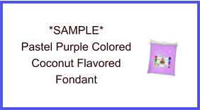 Pastel Purple Coconut Fondant Sample