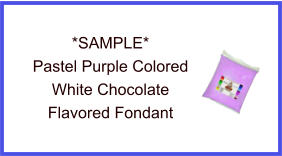 Pastel Purple White Chocolate Fondant Sample