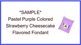Pastel Purple Strawberry Cheesecake Fondant Sample