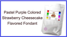 Pastel Purple Strawberry Cheesecake Fondant