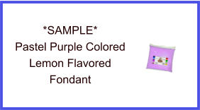 Pastel Purple Lemon Fondant Sample