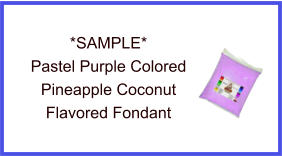 Pastel Purple Pineapple Coconut Fondant Sample