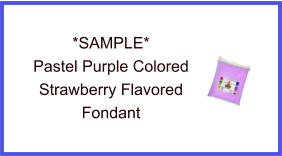 Pastel Purple Strawberry Fondant Sample