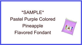 Pastel Purple Pineapple Fondant Sample