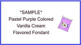Pastel Purple Vanilla Fondant Sample